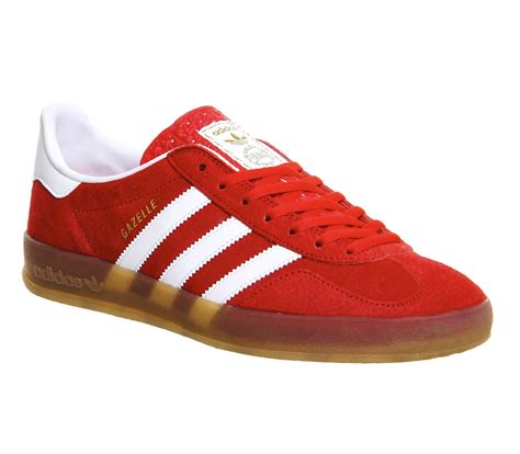 adidas originals gazelle indoor trainers  red  men lyst