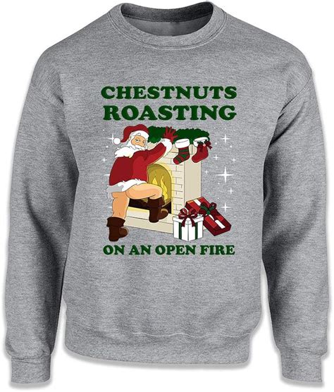chestnuts roasting on an open fire funny ugly christmas sweater