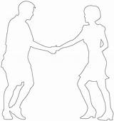Dancing Couple Silhouettes Silhouette Outline Svg Vector Coloring Pages sketch template