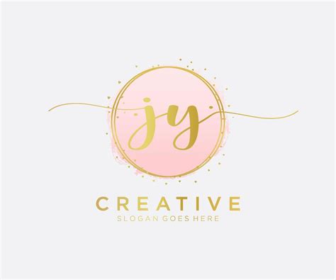 initial jy feminine logo usable  nature salon spa cosmetic