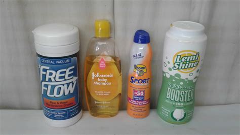 lot detail household cleaners
