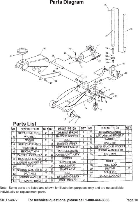 allied floor jack parts diagram diagram