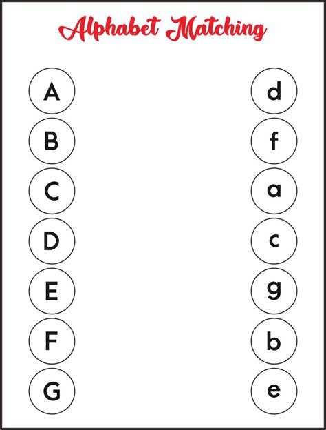 alphabet matching printables