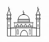 Cami Boyama Resmi Kolay Cizimi Mosque şablonları Ramadan sketch template