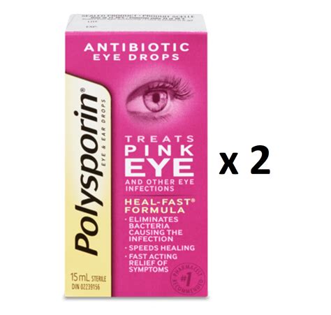 polysporin antibiotic eye drops  pink eye  ml pack