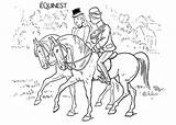 Coloring Equestrian Sheets Horses Drawings Theequinest sketch template