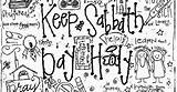 Sabbath Holy Keep Coloring Lds Melonheadsldsillustrating Keeping Pages sketch template