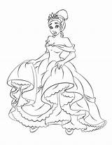 Coloring Tiana Princess Pages Printable Kids Disney Sheets sketch template