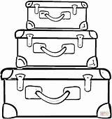 Suitcase Suitcases Maletas Koffer Valigie Malas Maleta Valigia Colorir Valige Supercoloring Ausmalbild Viaje Mala Desenhos Malvorlage Ausdrucken Clip Kleidung Harm sketch template