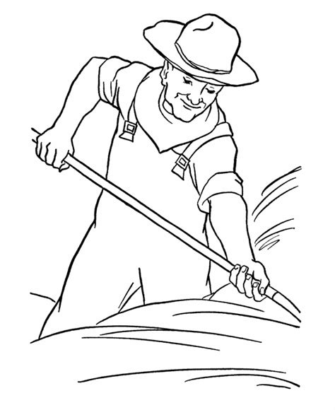 farmer coloring page coloring home