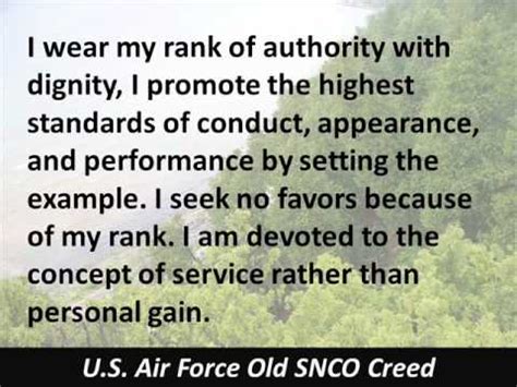 snco creed  air force senior noncommissioned officer hear