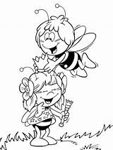 Bee Maya Coloring Pages Bees Maja Bij Kleurplaten sketch template