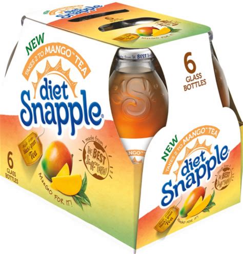 Snapple Diet Takes 2 To Mango Tea 6 Bottles 16 Fl Oz Fred Meyer