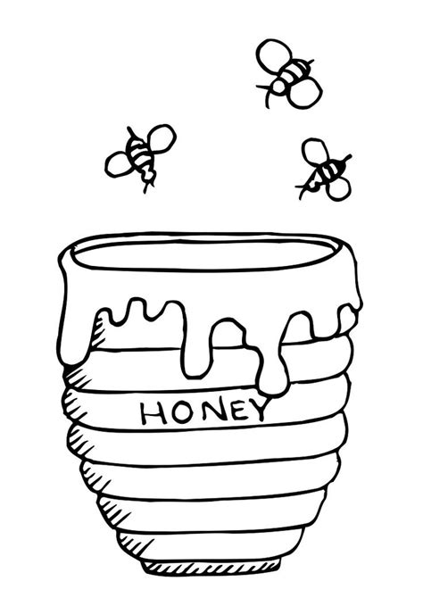 winnie  pooh honey pot coloring pages bee coloring pages winnie