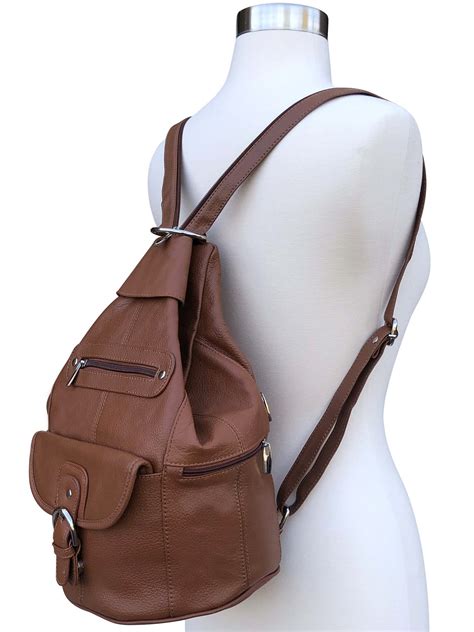 womens leather backpack purse sling shoulder bag handbag    convertible bag ebay