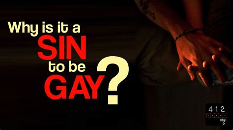 why is homosexuality a sin