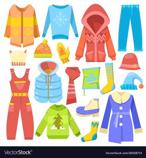 winter clothes warm clothing sweater royalty free vector