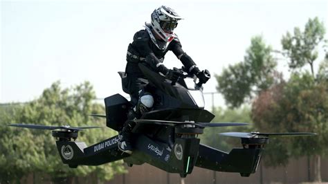 dubai police training  flying motorbikes   planned  launch science tech news