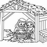 Nativity Cradle Nacimiento Crib Colorear sketch template