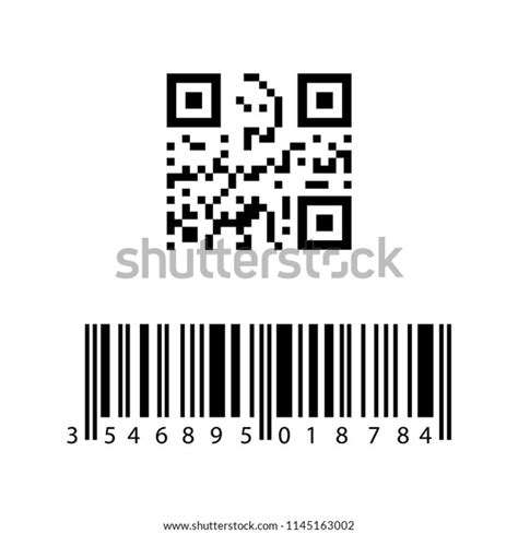 barcode qr code stock vector royalty