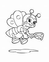 Coloring Bumble Bee Cute Pages Getcolorings Bumblebee sketch template