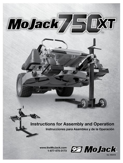 mojack xt instructions  assembly  operation manual   manualslib
