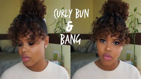 Easy Curly Bang And Bun Tutorial Holiday Hairstyle For