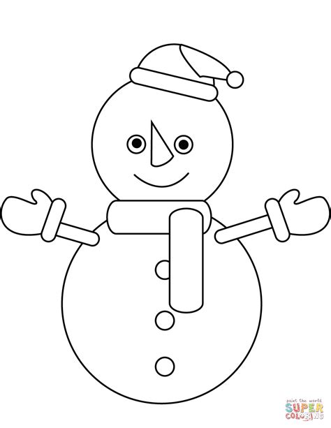 cute snowman coloring page  printable coloring pages printable