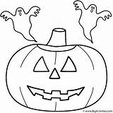 Coloring Halloween Pumpkin Ghosts Pumpkins Jack Lantern Print sketch template