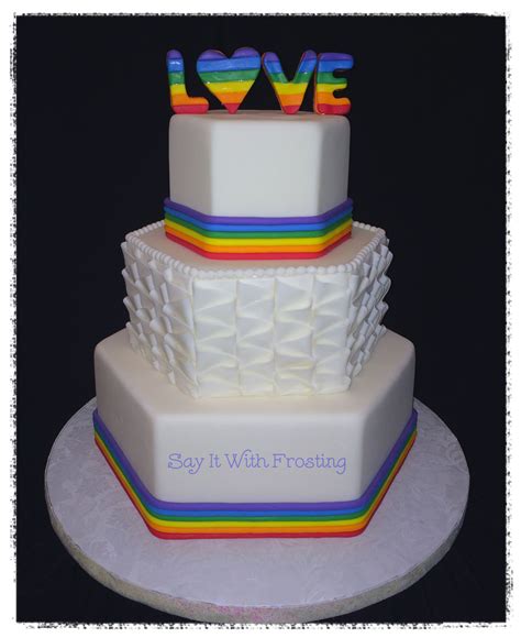 pensacola lgbt wedding cakes custom rainbow themed wedding cake for a pensacola bridal show at