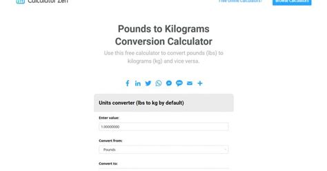 calculator  convert pounds lbs  kilograms kg  vice versa httpslin