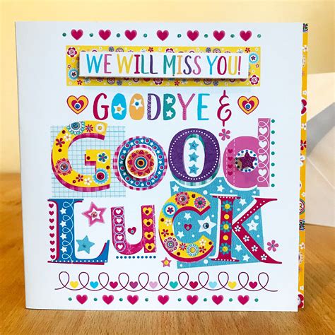 Special Farewell Goodbye Greeting Card We Will Miss You Goodbye