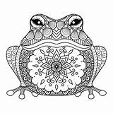 Coloring Frog Pages Adult Zentangle Mandala Prince Shutterstock Color Book Hand Vector Para Animal Stock Drawn Adults Mandalas Colouring Animals sketch template