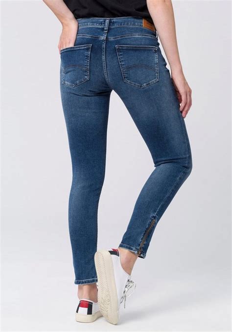 tommy jeans jeans mid rise skinny nora  zip dumbst  kaufen otto