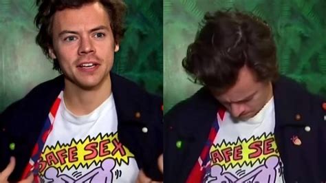Harry Styles Wore A Safe Sex T Shirt With Two Dudes Hooking Up On It