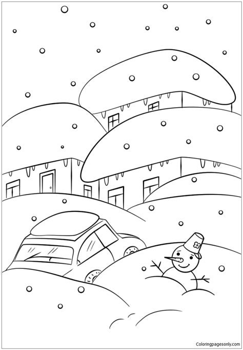 winter weather coloring page  printable coloring pages