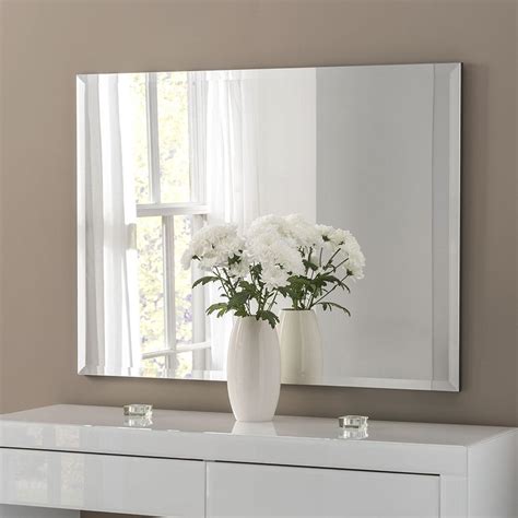 classic brilliant silver plain bevelled mirror 30 x 40 inch £133 00