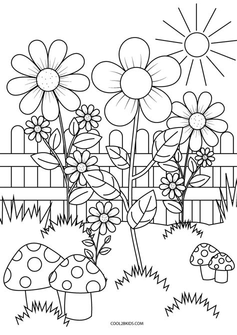 printable flower garden coloring pages  flower site