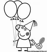 Peppa Pig Coloring Pages Piggy Birthday Miss Drawing Printable Colouring Pdf Color George Kids Getcolorings Clipart Book Getdrawings Animal Sheets sketch template