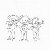 Mariachi Band Drawing Getdrawings sketch template