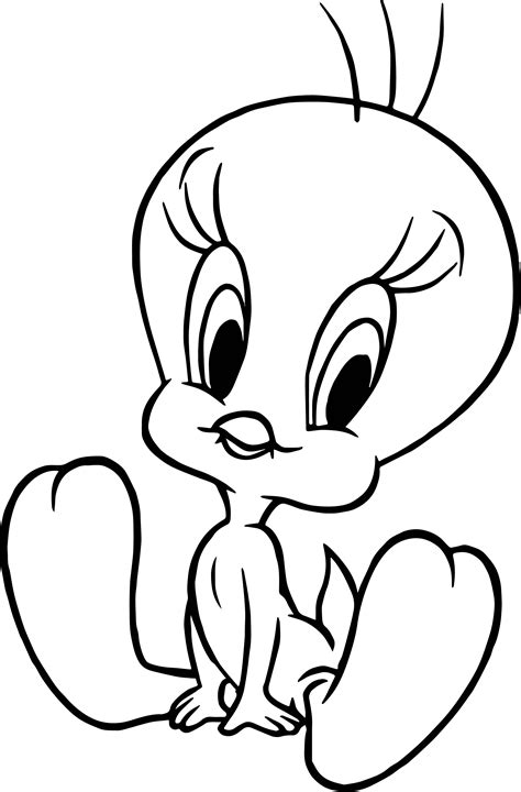 perfect tweety coloring page wecoloringpagecom