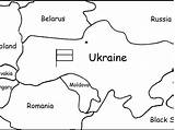 Ukraine Map Flag Printable Color sketch template