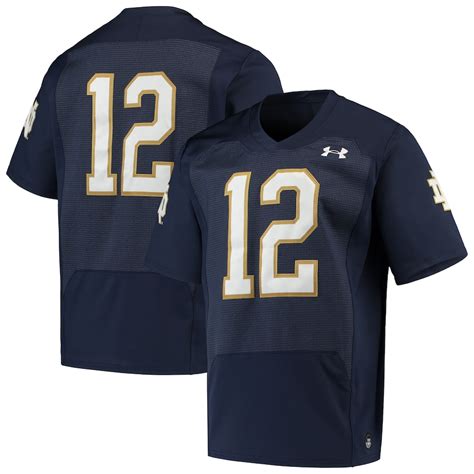 mens  armour  navy notre dame fighting irish authentic football jersey