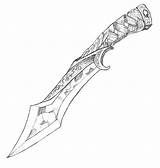 Dagger Drawing Curved Knife Drawings Getdrawings sketch template