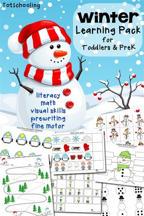 winter learning pack  preschoolers preschool activities