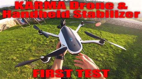 gopro karma drone handheld stabilizer  test youtube