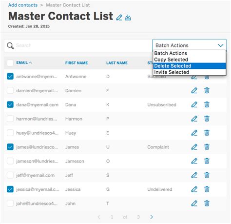 clean  contact lists eventbrite  center