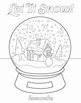 Globe Christmas Globo Neve Globes Favecrafts Ausmalbilder Origamiami sketch template