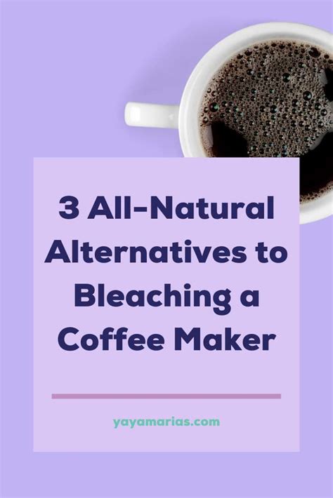 clean  coffee maker  bleach yaya marias