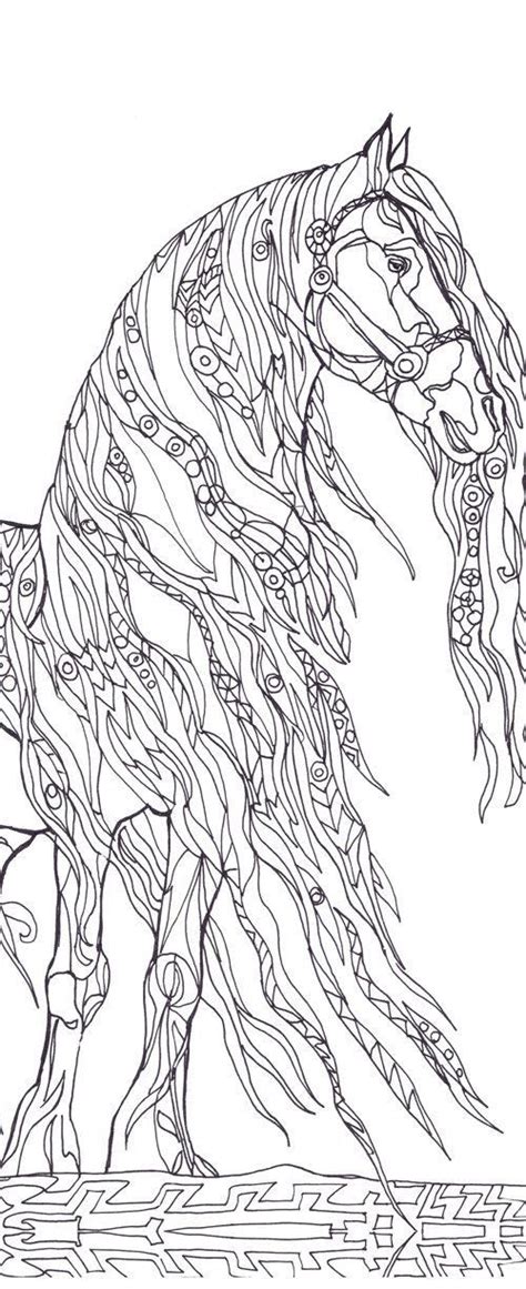 pin  horse coloring page